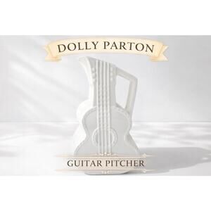 Dolly Parton Signature Ceramic Guitar Pitcher, Vase